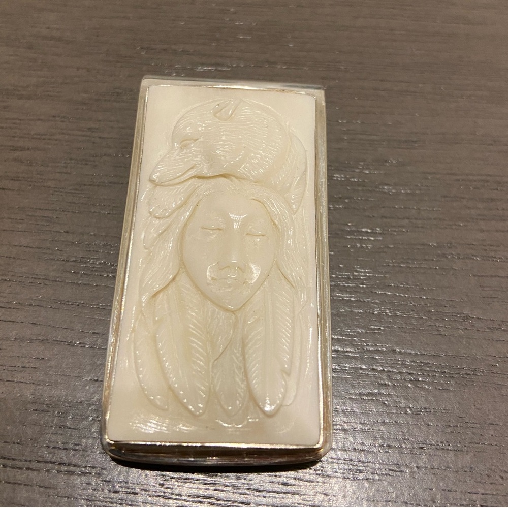 Native American Woman Money Clip